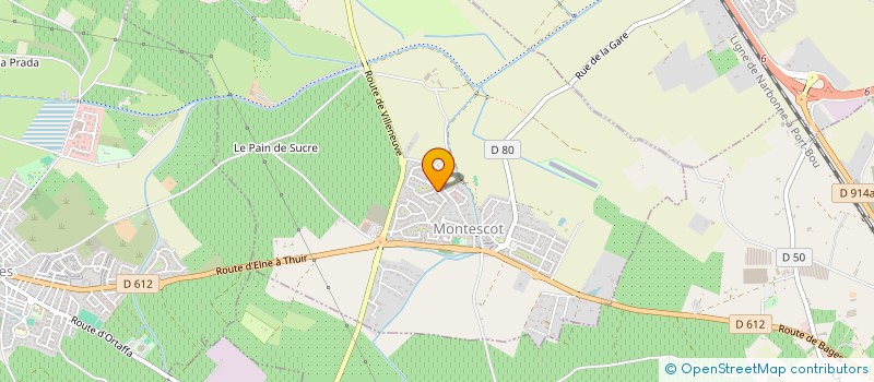 localisation de l'entreprise MADAME FRANCOISE BERNIGAUD  MONTESCOT