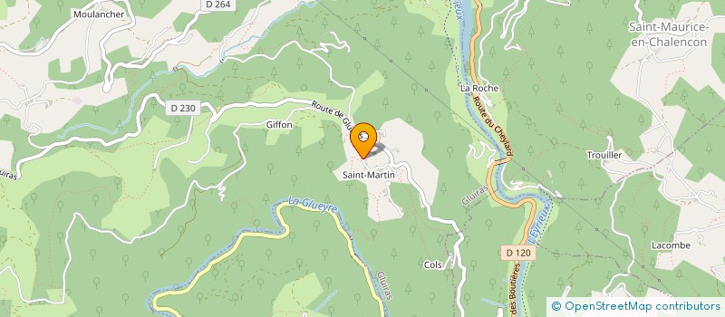 localisation de l'entreprise MADAME FRANCOISE BEROUD  GLUIRAS