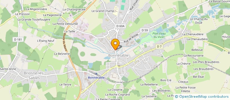 localisation de l'entreprise MADAME FRANCOISE BILLAULT à BONNETABLE