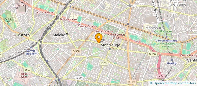 localisation de l'entreprise MADAME FRANCOISE BIROULES  MONTROUGE