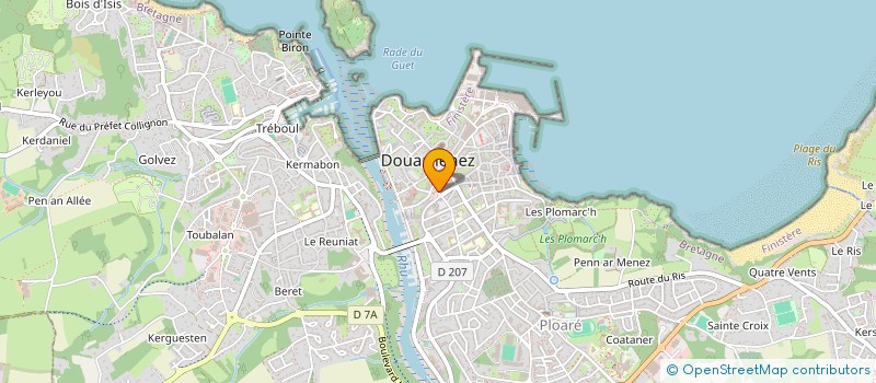 localisation de l'entreprise MADAME FRANCOISE BONDAZ  DOUARNENEZ