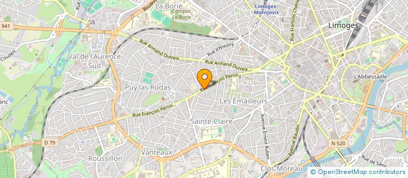 localisation de l'entreprise MADAME FRANCOISE BOURDARIAS à LIMOGES