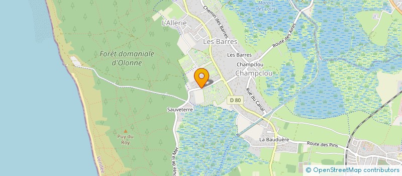 localisation de l'entreprise MADAME FRANCOISE BOURIAUD à LES SABLES D'OLONNE