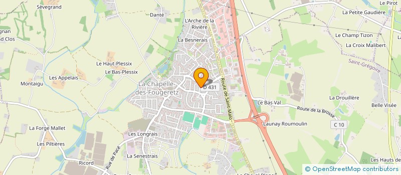 localisation de l'entreprise MADAME FRANCOISE BOUVIER  LA CHAPELLE-DES-FOUGERETZ