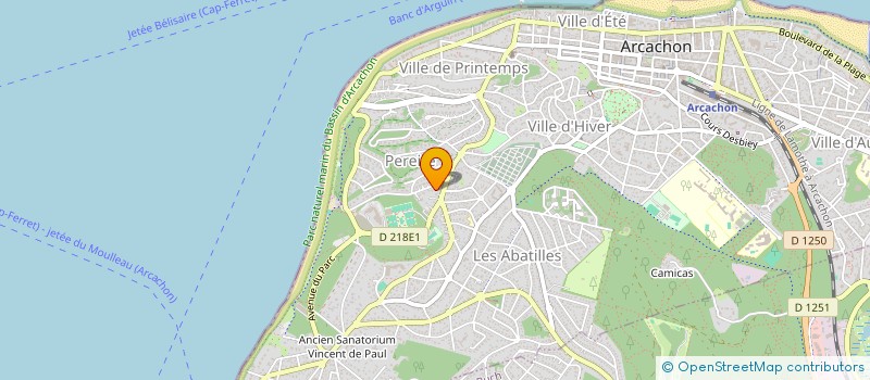 localisation de l'entreprise MADAME FRANCOISE BRANGER  ARCACHON