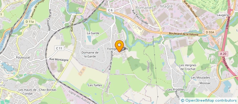 localisation de l'entreprise MADAME FRANCOISE BRUNET à LIMOGES