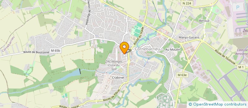 localisation de l'entreprise MADAME FRANCOISE BRUNET  CORNEBARRIEU