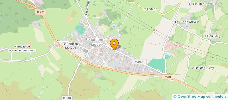 localisation de l'entreprise MADAME FRANCOISE CALVEZ  LA HAGUE