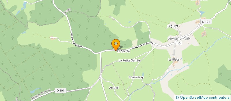 localisation de l'entreprise MADAME FRANCOISE CAMUZAT à SAVIGNY-POIL-FOL