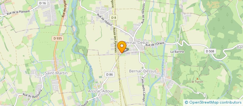 localisation de l'entreprise MADAME FRANCOISE CANERIE  BERNAC-DEBAT