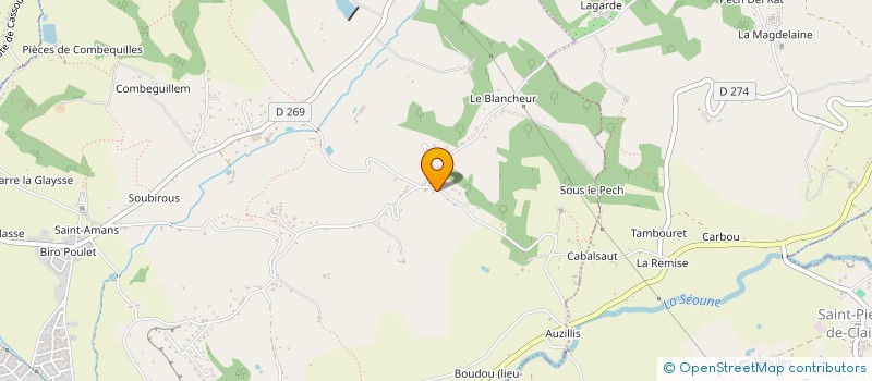 localisation de l'entreprise MADAME FRANCOISE CHAMBELLAND  CASTELCULIER