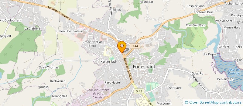 localisation de l'entreprise MADAME FRANCOISE CHAMBON à FOUESNANT