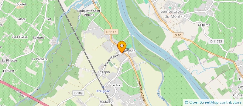 localisation de l'entreprise MADAME FRANCOISE CHANTREAU  PREIGNAC