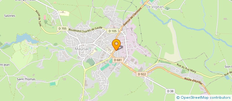 localisation de l'entreprise MADAME FRANCOISE CHAZEAU à MAURIAC
