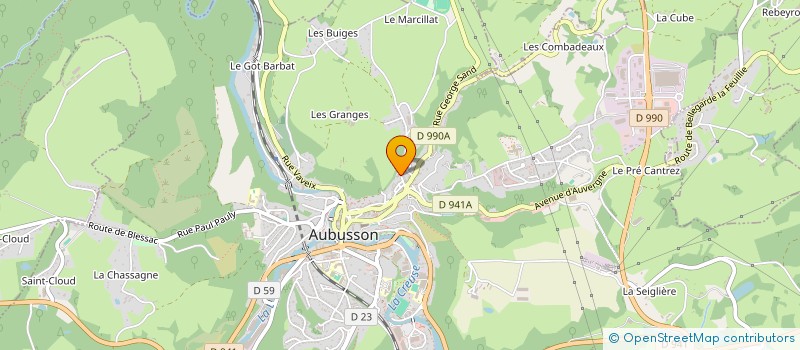 localisation de l'entreprise MADAME FRANCOISE CHEVALIER à AUBUSSON