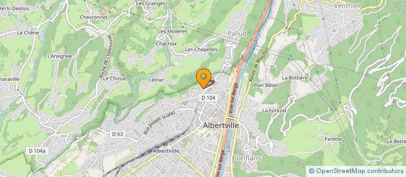 localisation de l'entreprise MADAME FRANCOISE CLOPPET  ALBERTVILLE