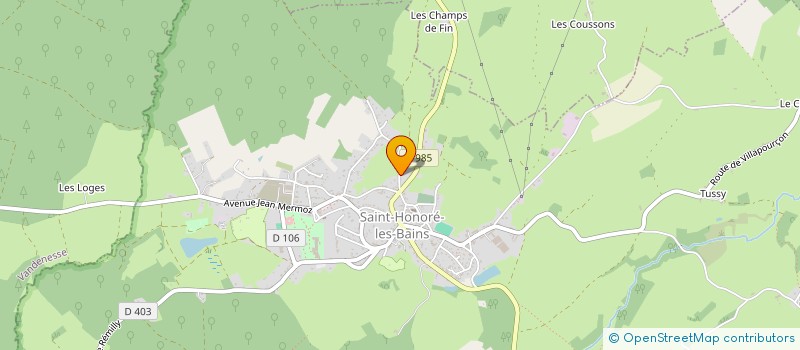 localisation de l'entreprise MADAME FRANCOISE COLLE à SAINT-HONORE-LES-BAINS