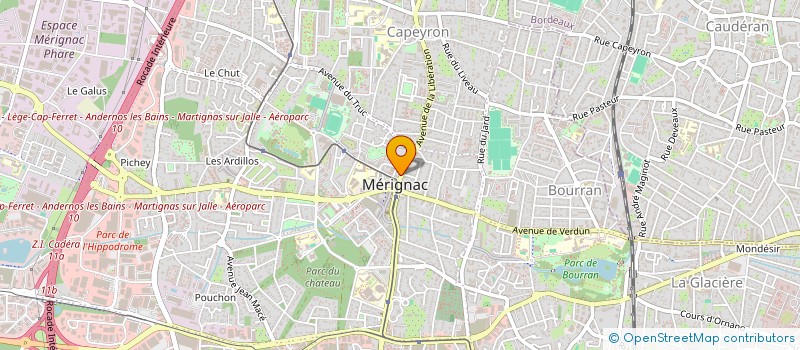 localisation de l'entreprise MADAME FRANCOISE CONSTANTIN  MERIGNAC