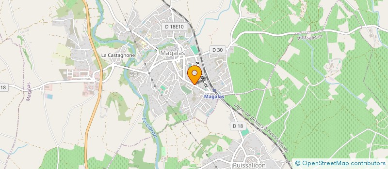 localisation de l'entreprise MADAME FRANCOISE COUVRAT  MAGALAS