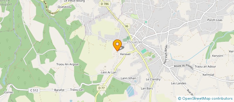 localisation de l'entreprise MADAME FRANCOISE CREPON  PLOUEZEC