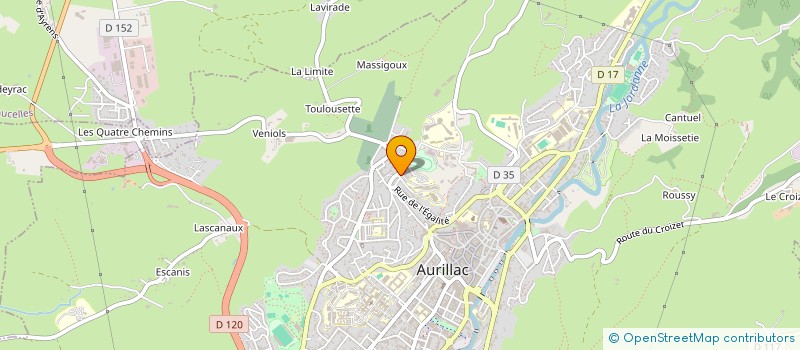 localisation de l'entreprise MADAME FRANCOISE CUXAC à AURILLAC