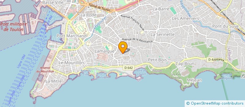 localisation de l'entreprise MADAME FRANCOISE DE LATOUR  TOULON