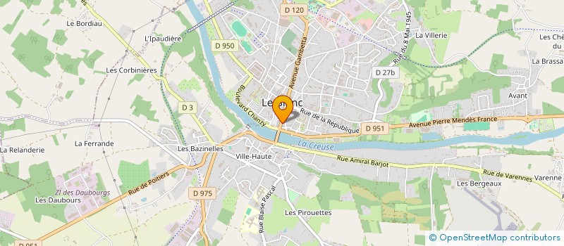 localisation de l'entreprise MADAME FRANCOISE DE POOTER à LE BLANC