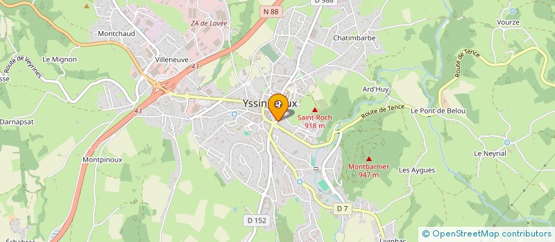 localisation de l'entreprise MADAME FRANCOISE DELAYGUES  YSSINGEAUX