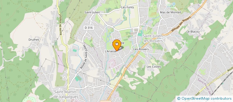 localisation de l'entreprise MADAME FRANCOISE DRAUSSIN  SAINT-JULIEN-LES-ROSIERS