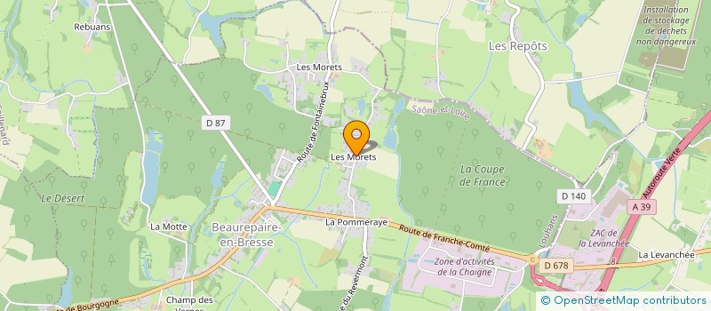 localisation de l'entreprise MADAME FRANCOISE DROUILLOT à BEAUREPAIRE-EN-BRESSE