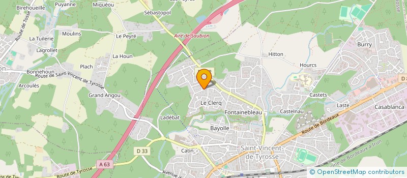 localisation de l'entreprise MADAME FRANCOISE DURAND  SAINT-VINCENT-DE-TYROSSE