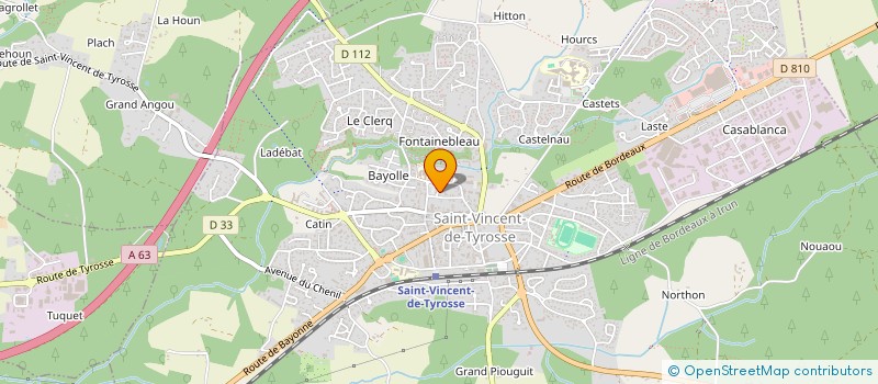 localisation de l'entreprise MADAME FRANCOISE DUVIGNAC  SAINT-VINCENT-DE-TYROSSE