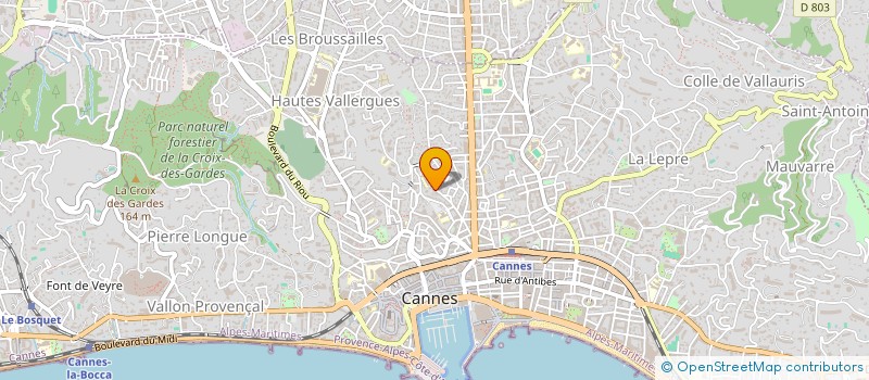 localisation de l'entreprise MADAME FRANCOISE FARROW à CANNES