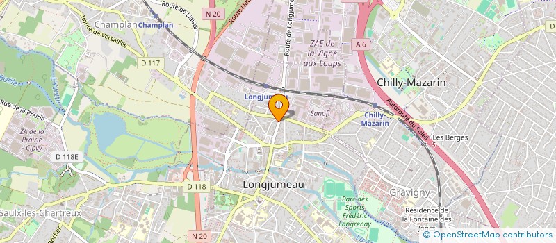 localisation de l'entreprise MADAME FRANCOISE FAUVEL à LONGJUMEAU