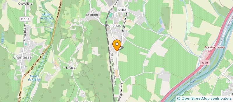 localisation de l'entreprise MADAME FRANCOISE FILIPPI  POLIENAS