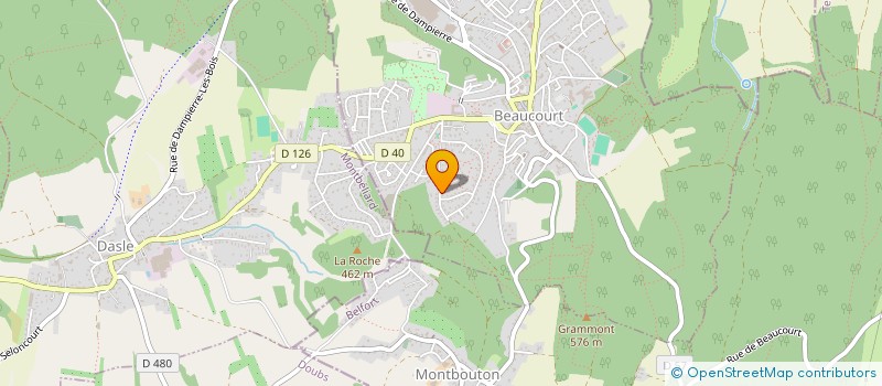 localisation de l'entreprise MADAME FRANCOISE FLEURY à MONTBOUTON