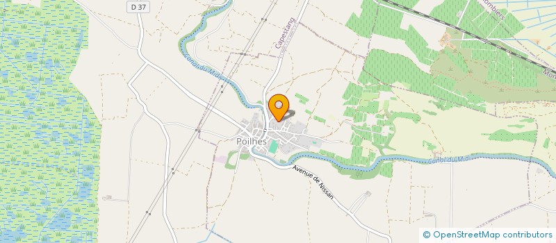 localisation de l'entreprise MADAME FRANCOISE FRASSON COCHET  POILHES