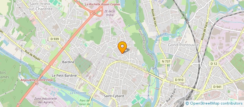 localisation de l'entreprise MADAME FRANCOISE GERAUX à SAINT-YRIEIX-SUR-CHARENTE