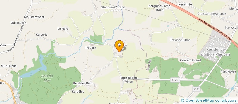 localisation de l'entreprise MADAME FRANCOISE GOLOSCHMIO à ST EVARZEC