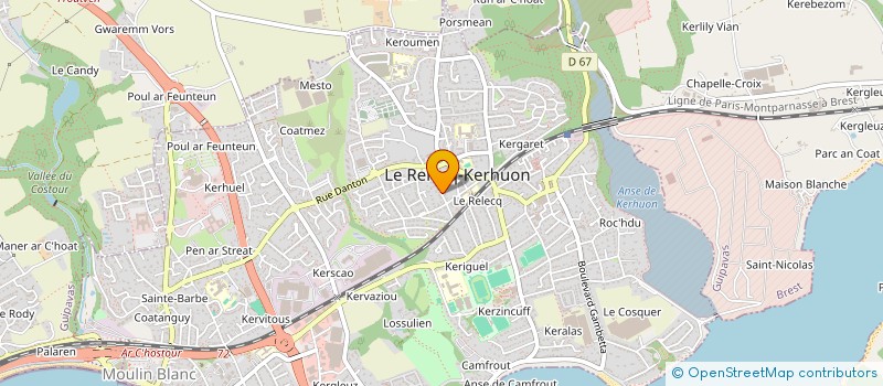 localisation de l'entreprise MADAME FRANCOISE GOUCHANT  LE RELECQ-KERHUON