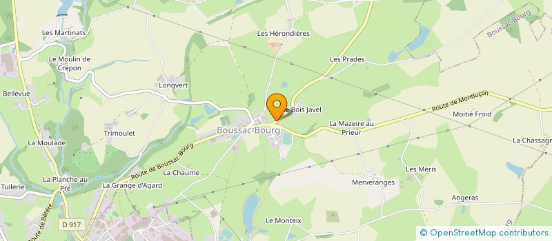 localisation de l'entreprise MADAME FRANCOISE GRANDJEAN à BOUSSAC-BOURG