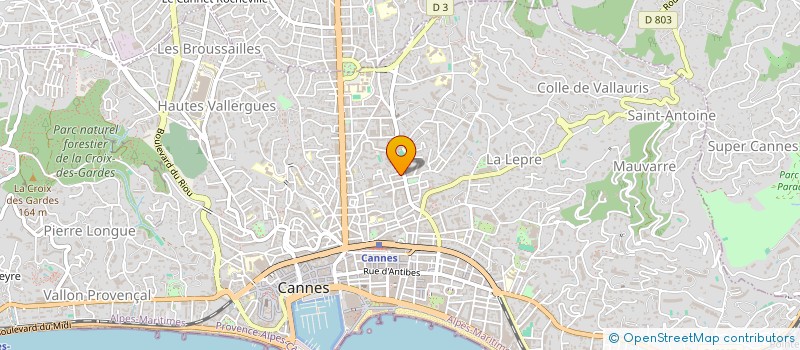 localisation de l'entreprise MADAME FRANCOISE GRIFFAULT à CANNES
