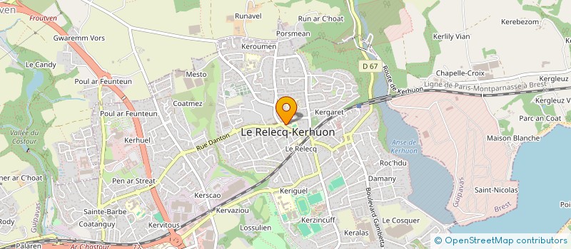 localisation de l'entreprise MADAME FRANCOISE GUENNOC  LE RELECQ-KERHUON