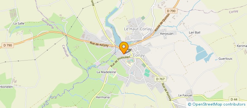 localisation de l'entreprise MADAME FRANCOISE GUILLOU à CORLAY