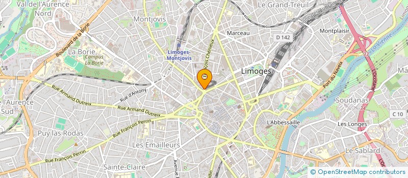 localisation de l'entreprise MADAME FRANCOISE HENRY à LIMOGES