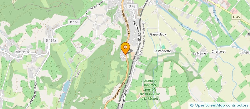 localisation de l'entreprise MADAME FRANCOISE HOFFMANN  TULLINS