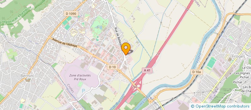 localisation de l'entreprise MADAME FRANCOISE HUGOUVIEUX  CROLLES