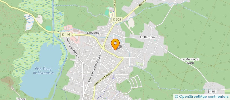 localisation de l'entreprise MADAME FRANCOISE JACQUET  BISCARROSSE