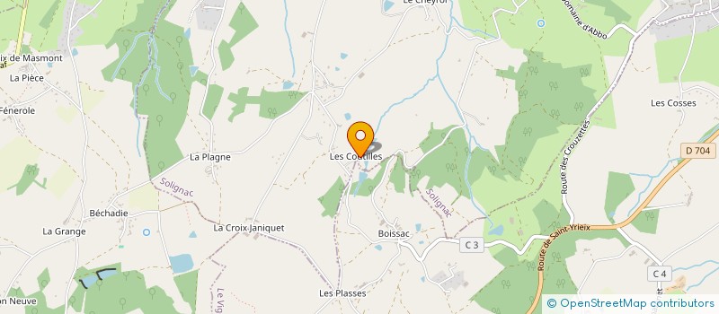 localisation de l'entreprise MADAME FRANCOISE JACQUOT  SOLIGNAC