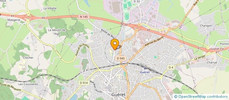 localisation de l'entreprise MADAME FRANCOISE KASJAN à GUERET